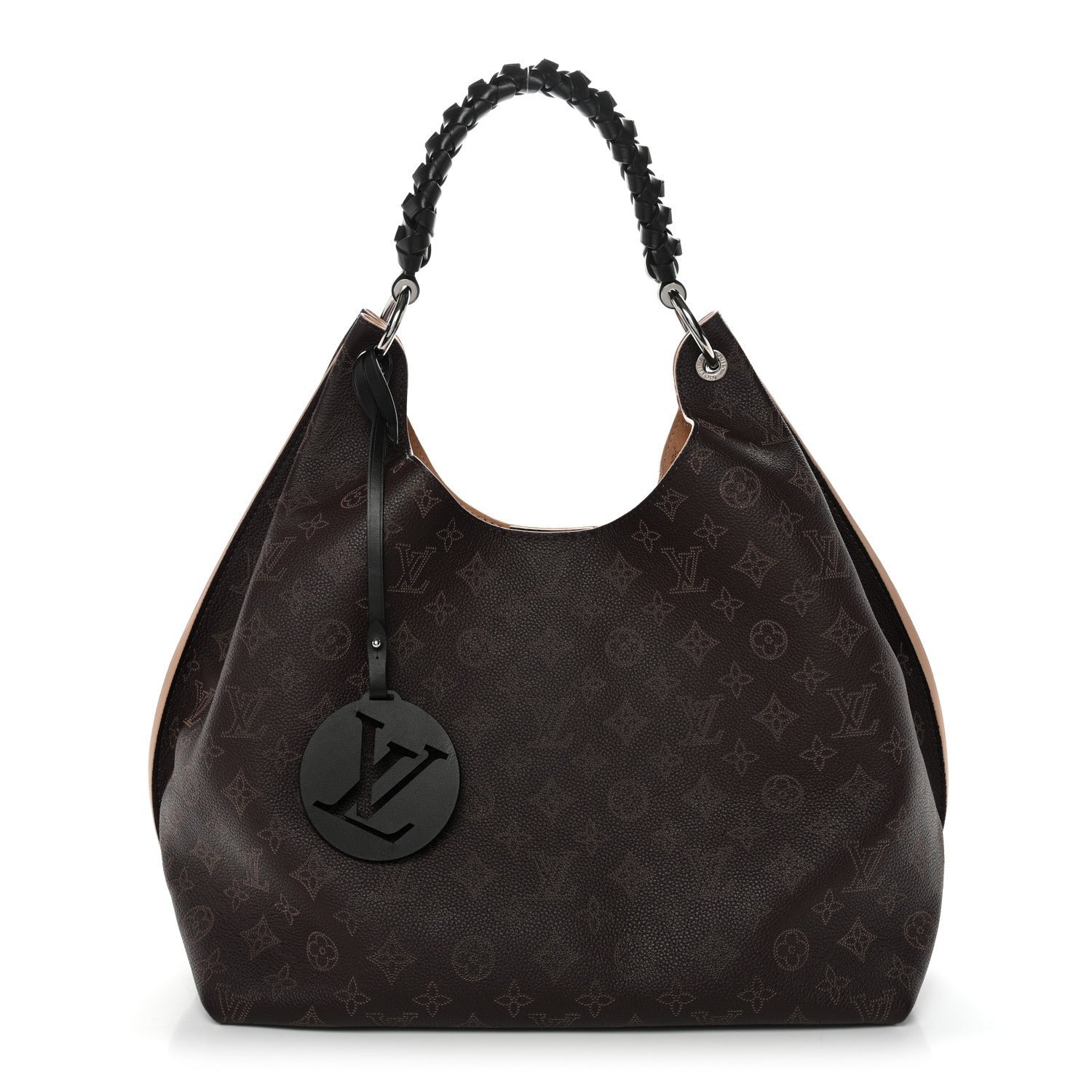 Louis Vuitton Louis Vuitton Mahina Carmel Hobo Chocolate