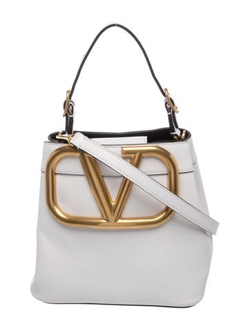 Valentino Leather Supervee Leather Bucket bag