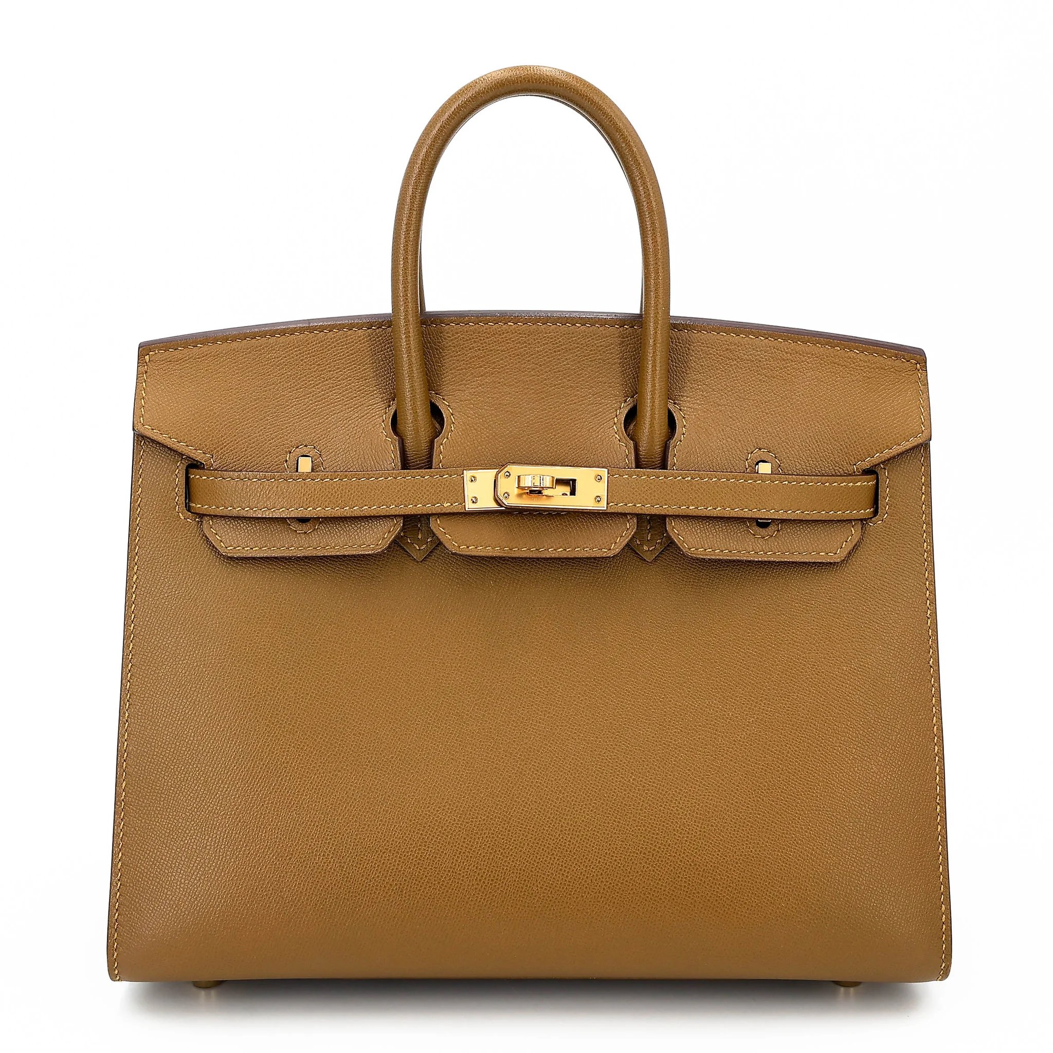 Hermes Very Good ( Rank A) HERMÈS Birkin 25 Sellier Bronze Dore (U8) Madame Gold hardware Z (2021)