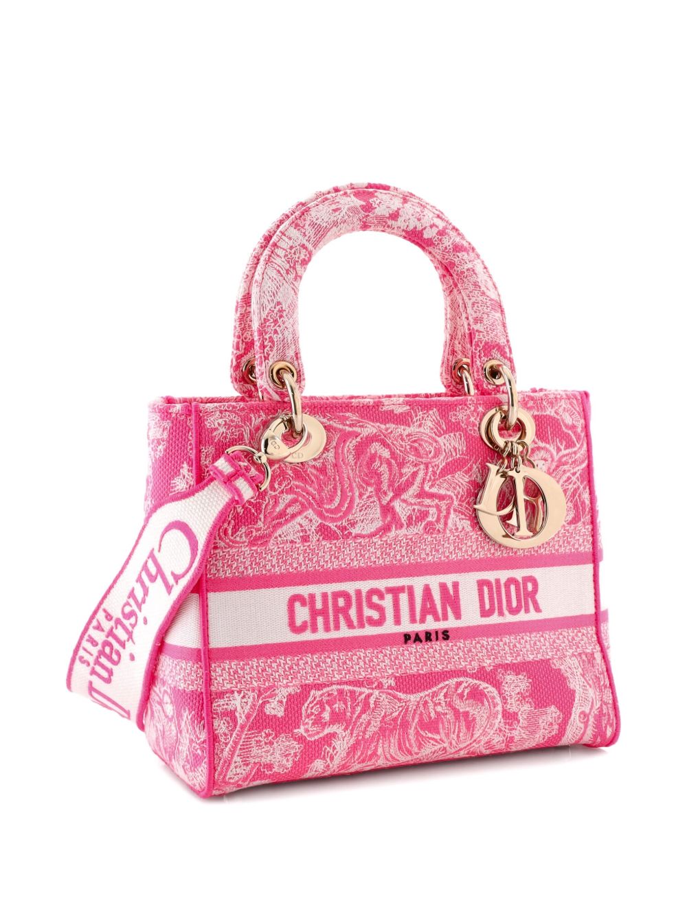 Toile de Jouy Lady D-Lite Bag Embroidered Canvas tote bag