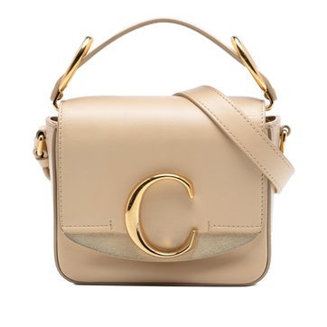Calf Leather Mini Calfskin C Satchel