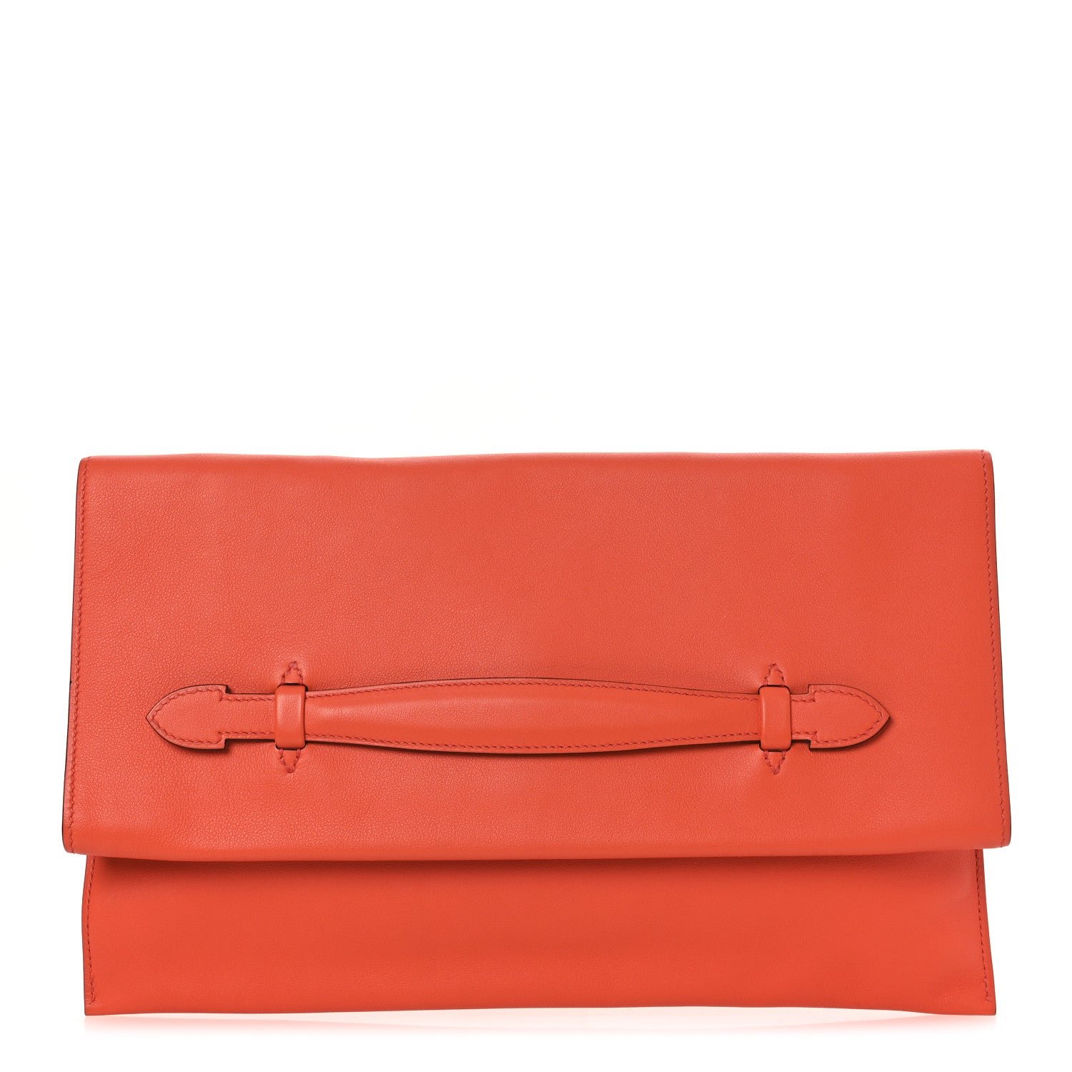 Hermes Evercolor Pliplat Clutch Orange