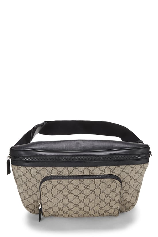 Black Original GG Supreme Canvas Waist Pouch Large