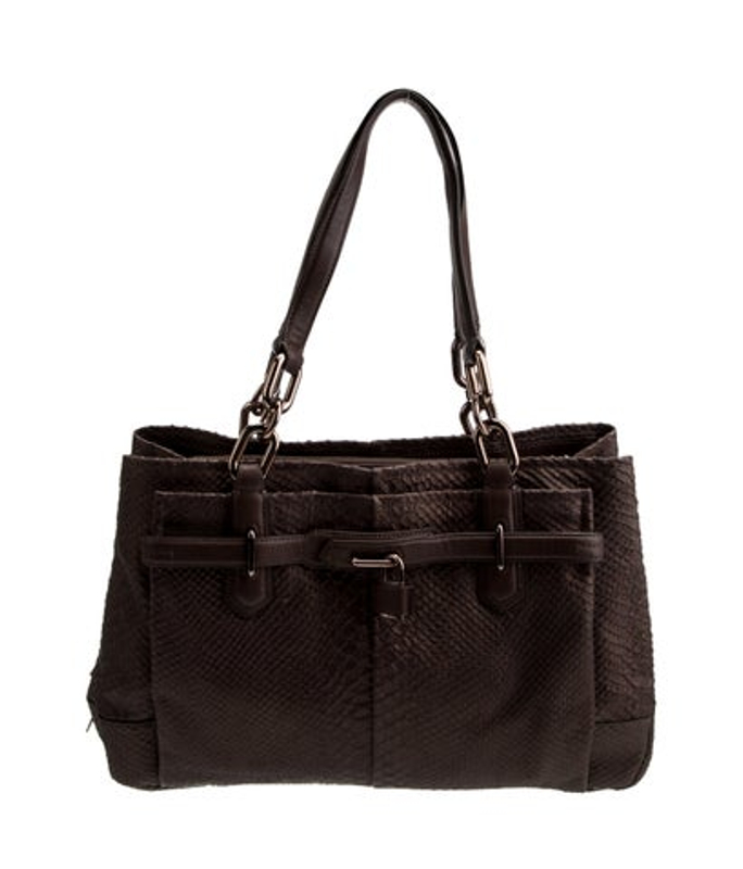 Coach Embossed Leather Shoulder Bag