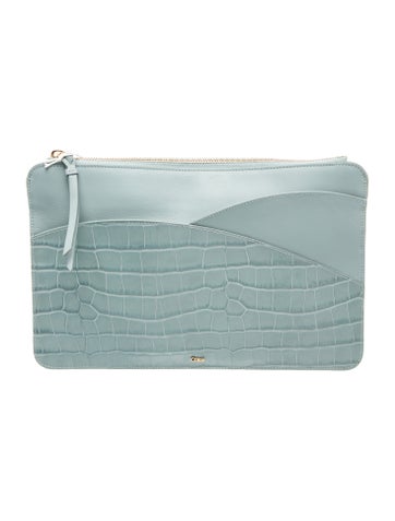 Chloe Embossed Leather Clutch