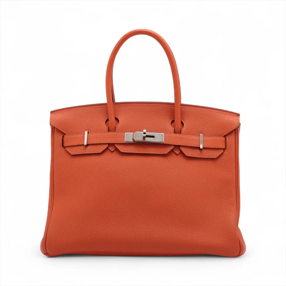 Hermès Birkin 30 Le Tournay Togo Orange Silver Metal Fittings