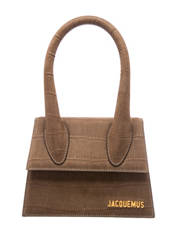 Embossed Leather Top Handle Bag