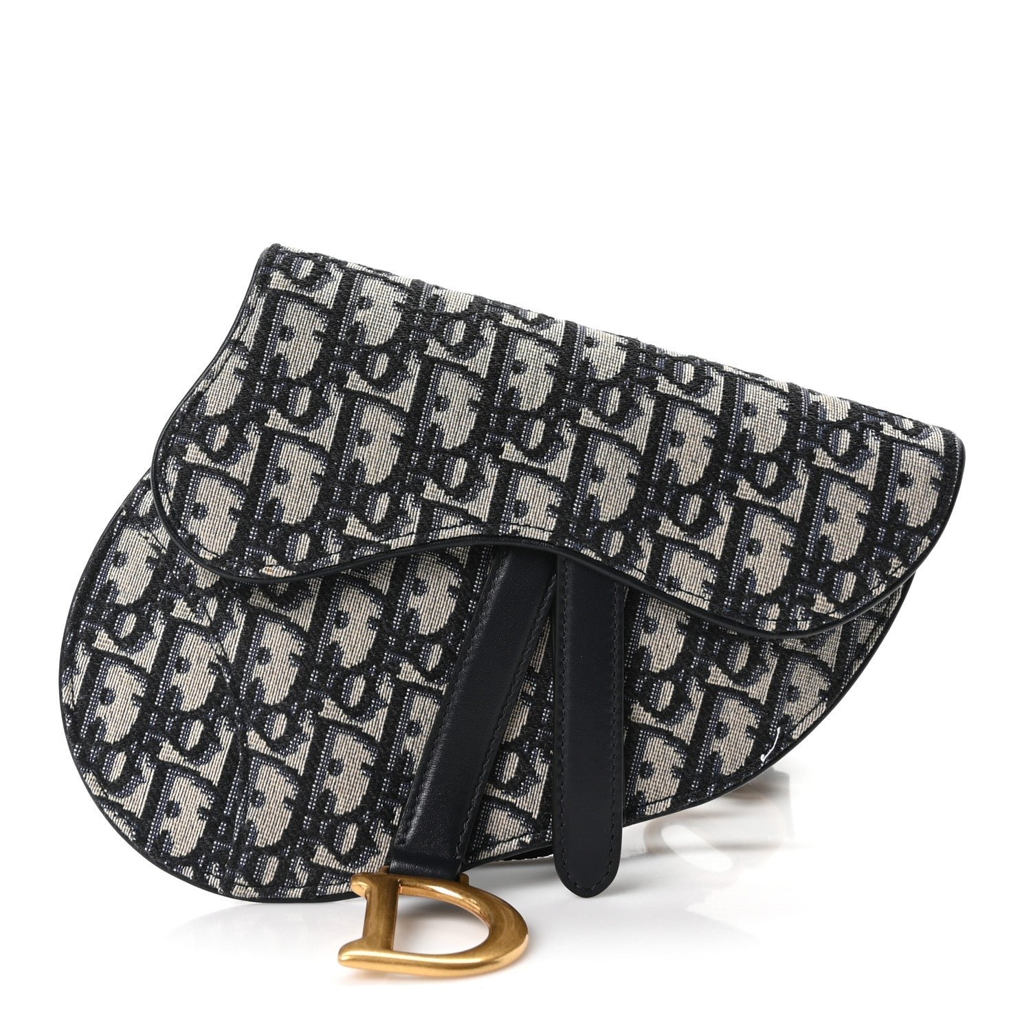 Christian Dior Oblique Saddle Belt Pouch Blue