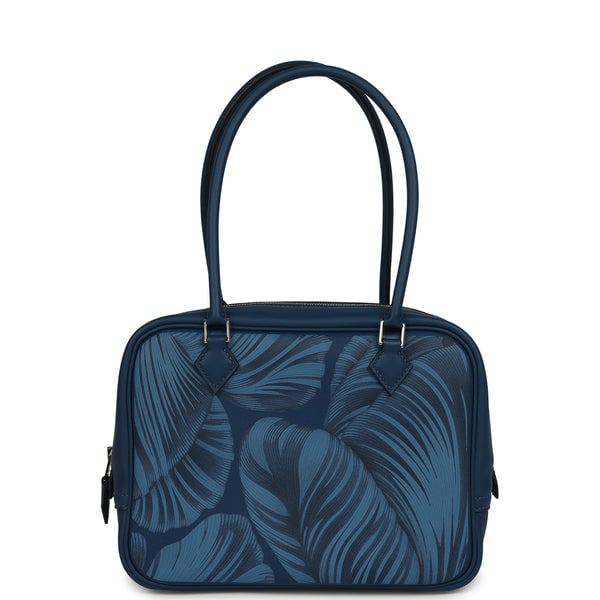 Hermes Hermes "Tulipomanie" Mini Plume 21 Bag Deep Bleu Swift Palladium Hardware