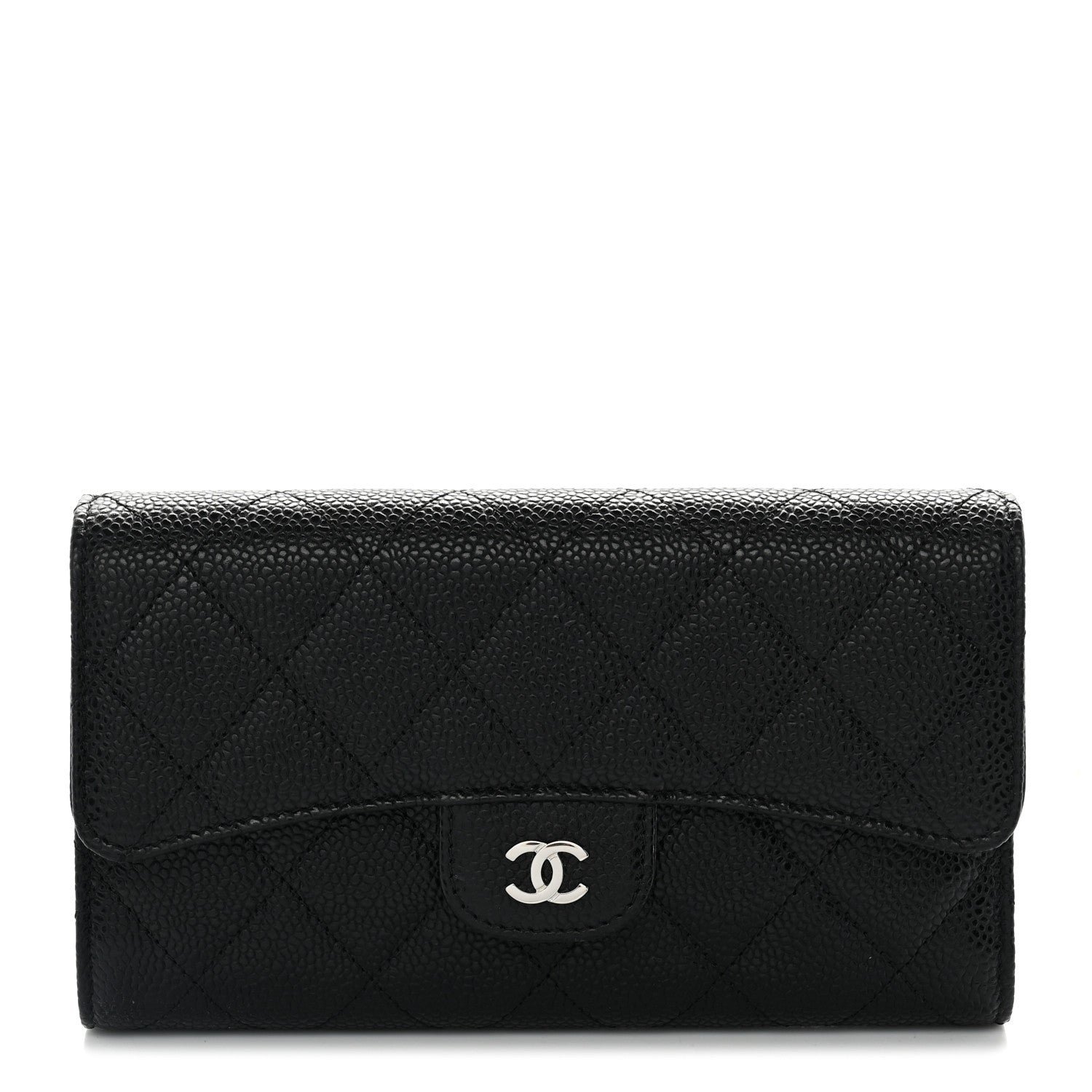 Chanel Caviar Quilted Large Flap Wallet Black