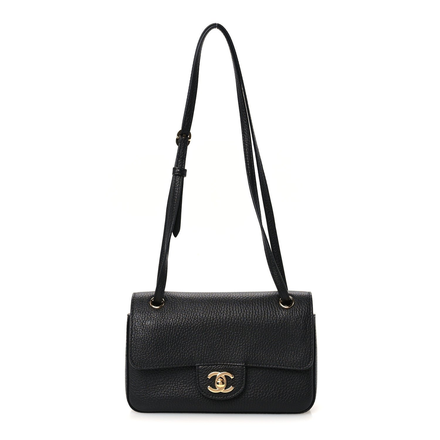 Chanel Grained Calfskin Mini Souplissimo Maxi Flap Black