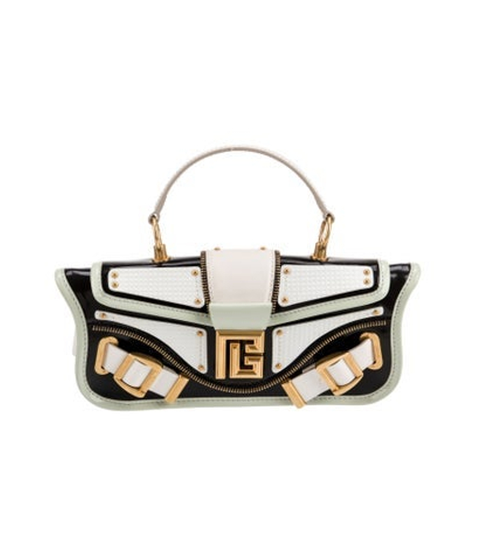 Balmain Patent Leather Top Handle Bag
