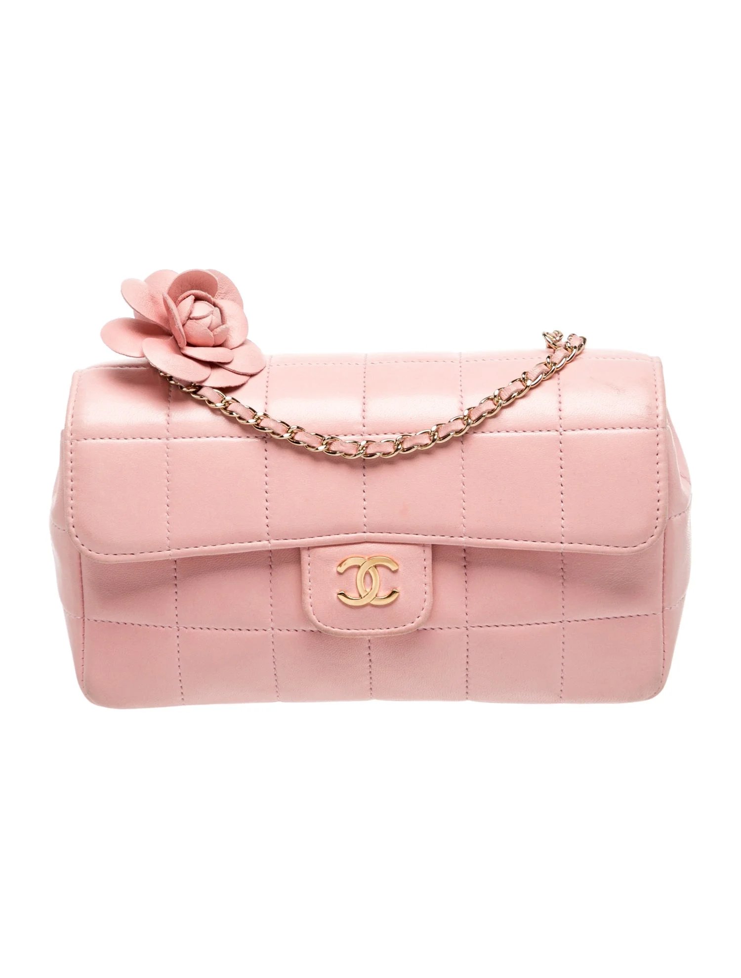 Mini Chocolate Bar Camellia Flap Bag