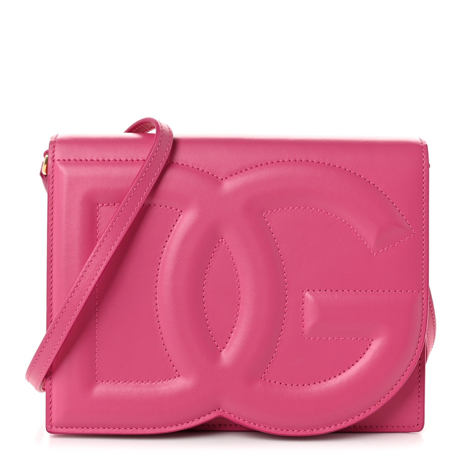 Dolce & Gabbana Calfskin DG Logo Flap Crossbody Bag Glicine