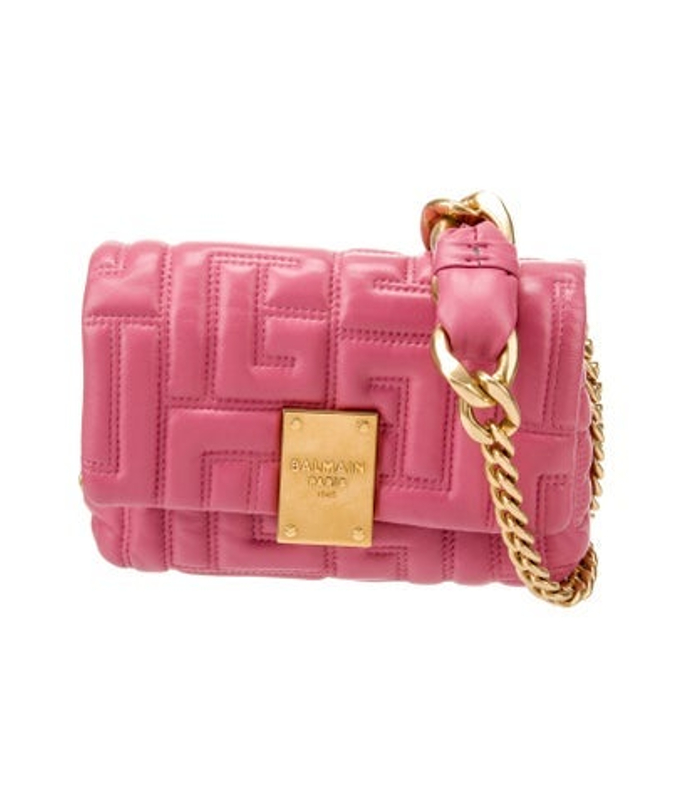 Balmain Leather Soft Shoulder Bag Mini