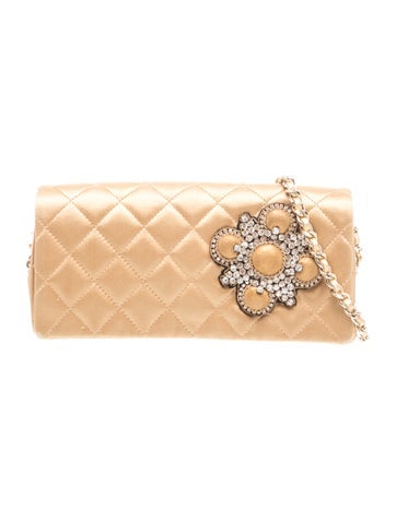 Satin Crystal Embellished Evening Bag