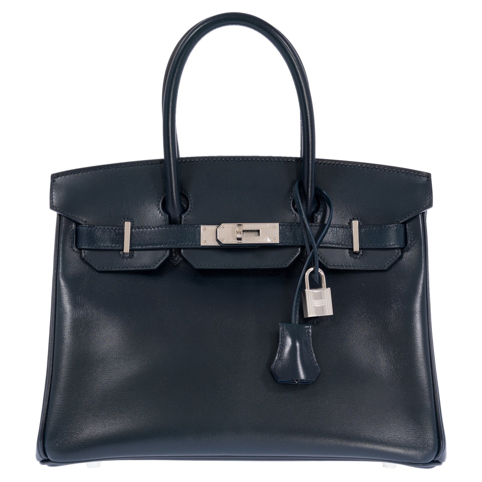Hermès Birkin 30 Bleu de Prusse Box Calf Guilloche Palladium Hardware