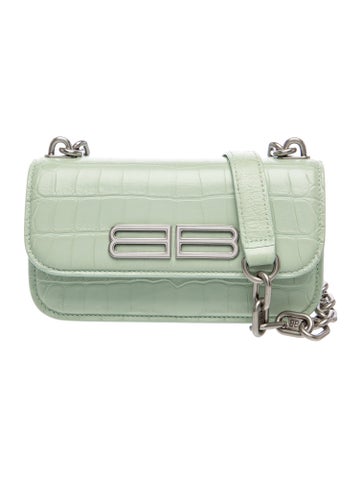 Embossed Leather Crossbody Bag Medium