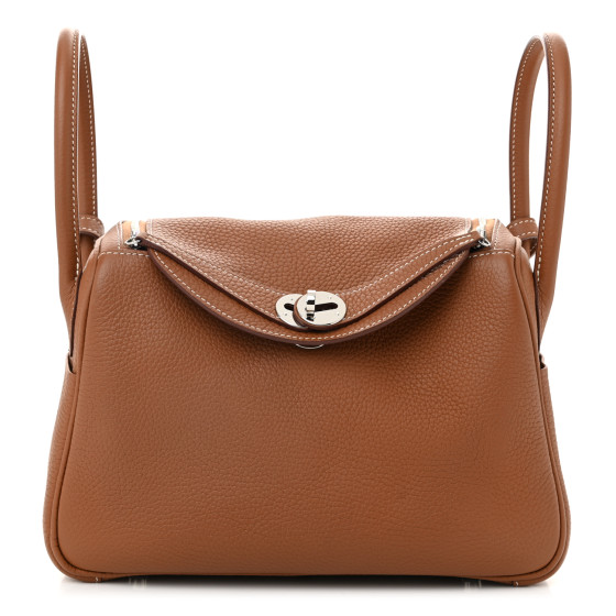 Hermes Taurillon Clemence Lindy 26 Gold