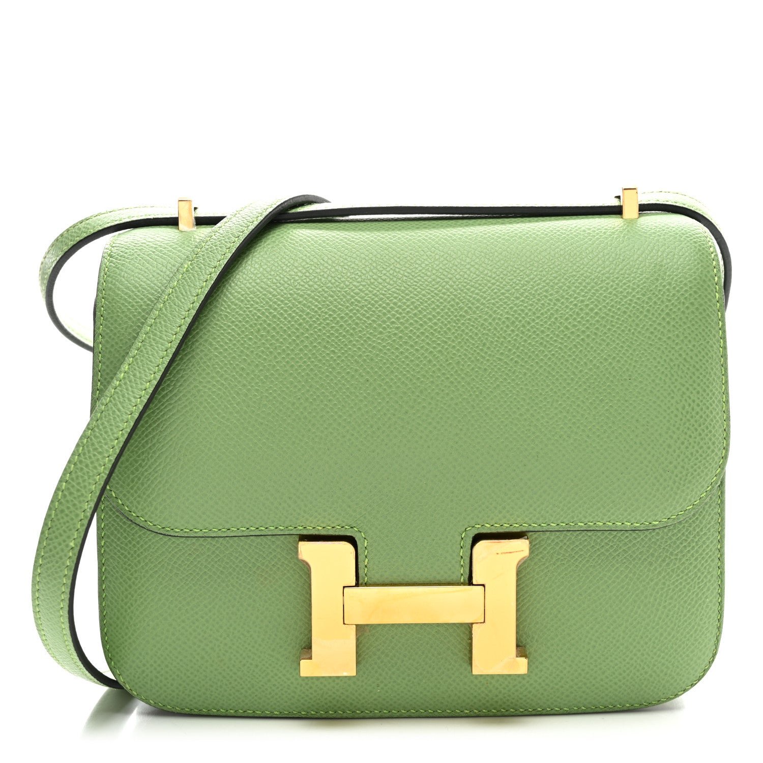 Hermes Hermes Epsom Constance 18 Vert Criquet