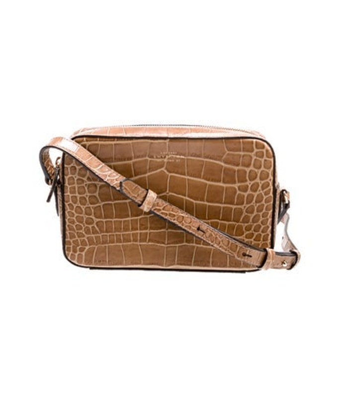 Smythson Embossed Leather Crossbody Bag