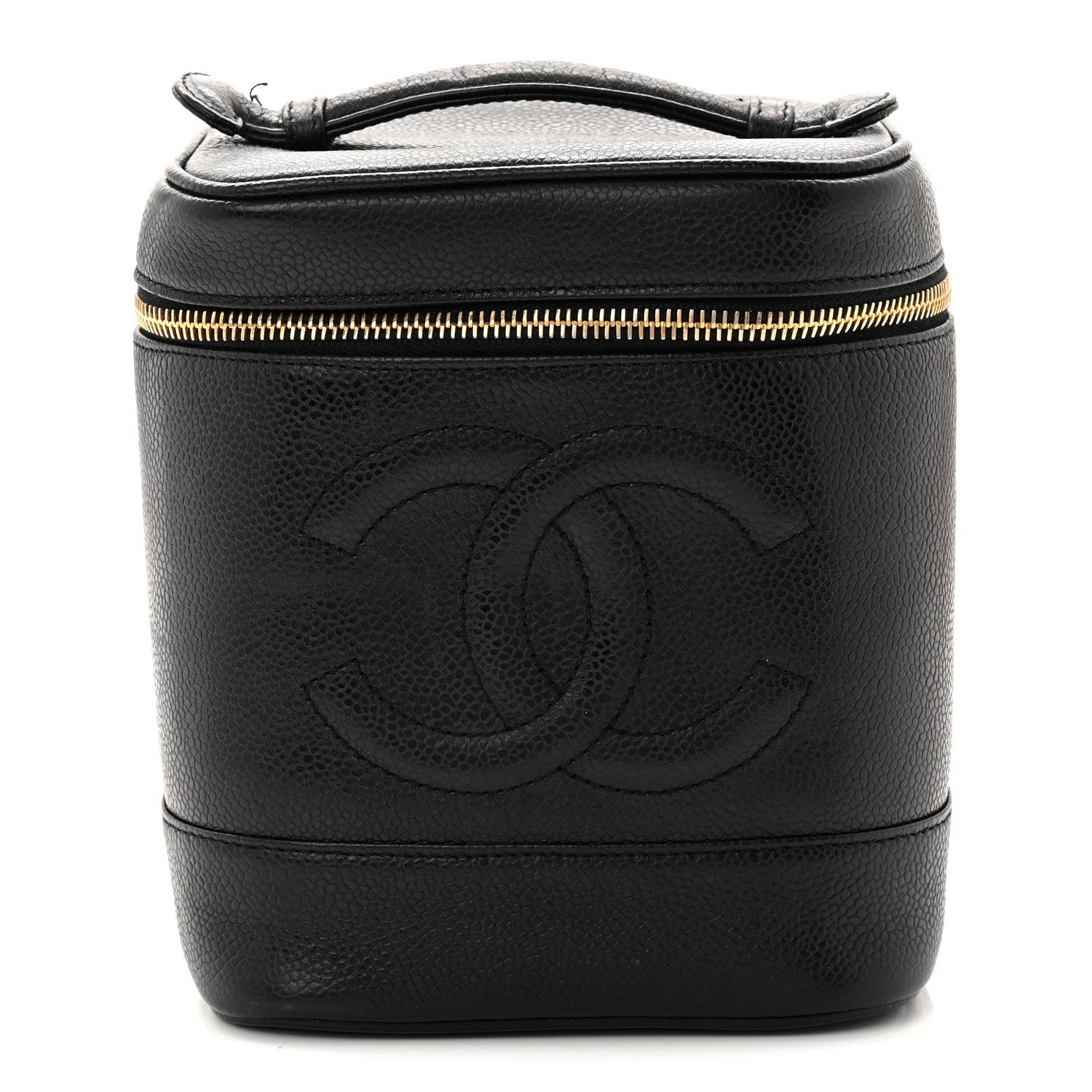 Chanel Chanel Caviar Vanity Cosmetic Case Black