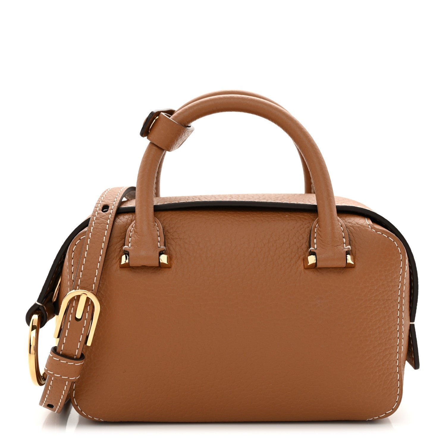 Delvaux Taurillon Soft Nano Cool Box Satchel Vegetal Ivory