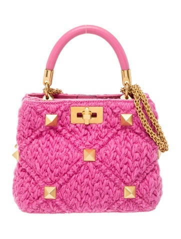 Roman Stud Top Handle Bag Small