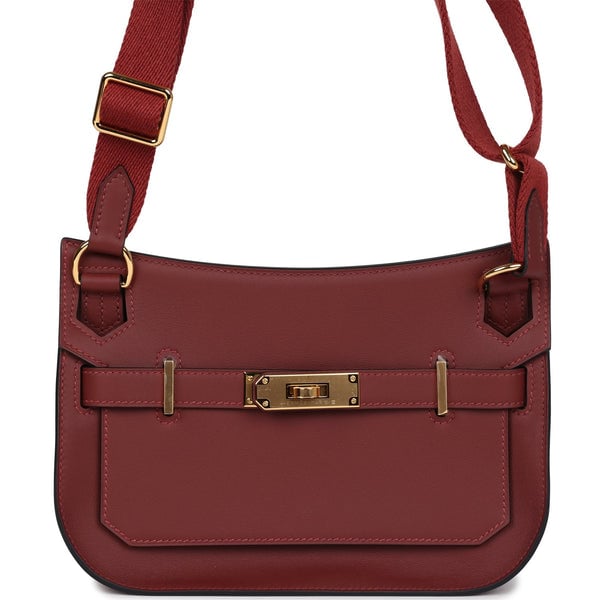 Hermes Hermes Jypsiere Mini Rouge H Swift Gold Hardware