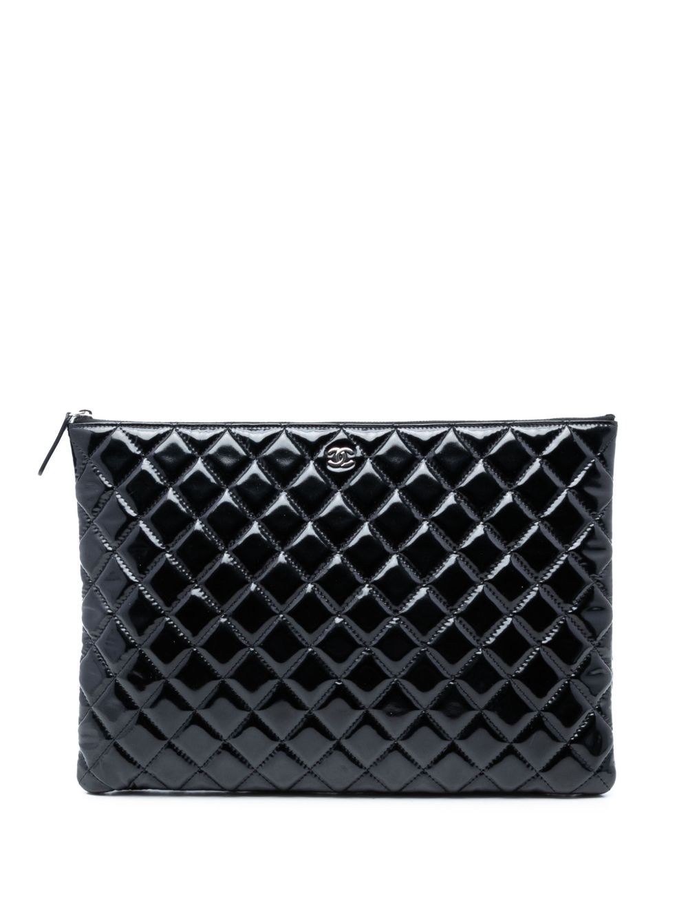 2014-2015 Large Quilted Patent O Case clutch bag