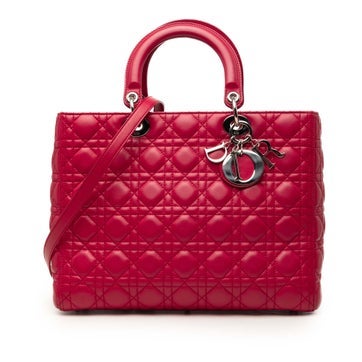 Large Lambskin Cannage Lady Dior