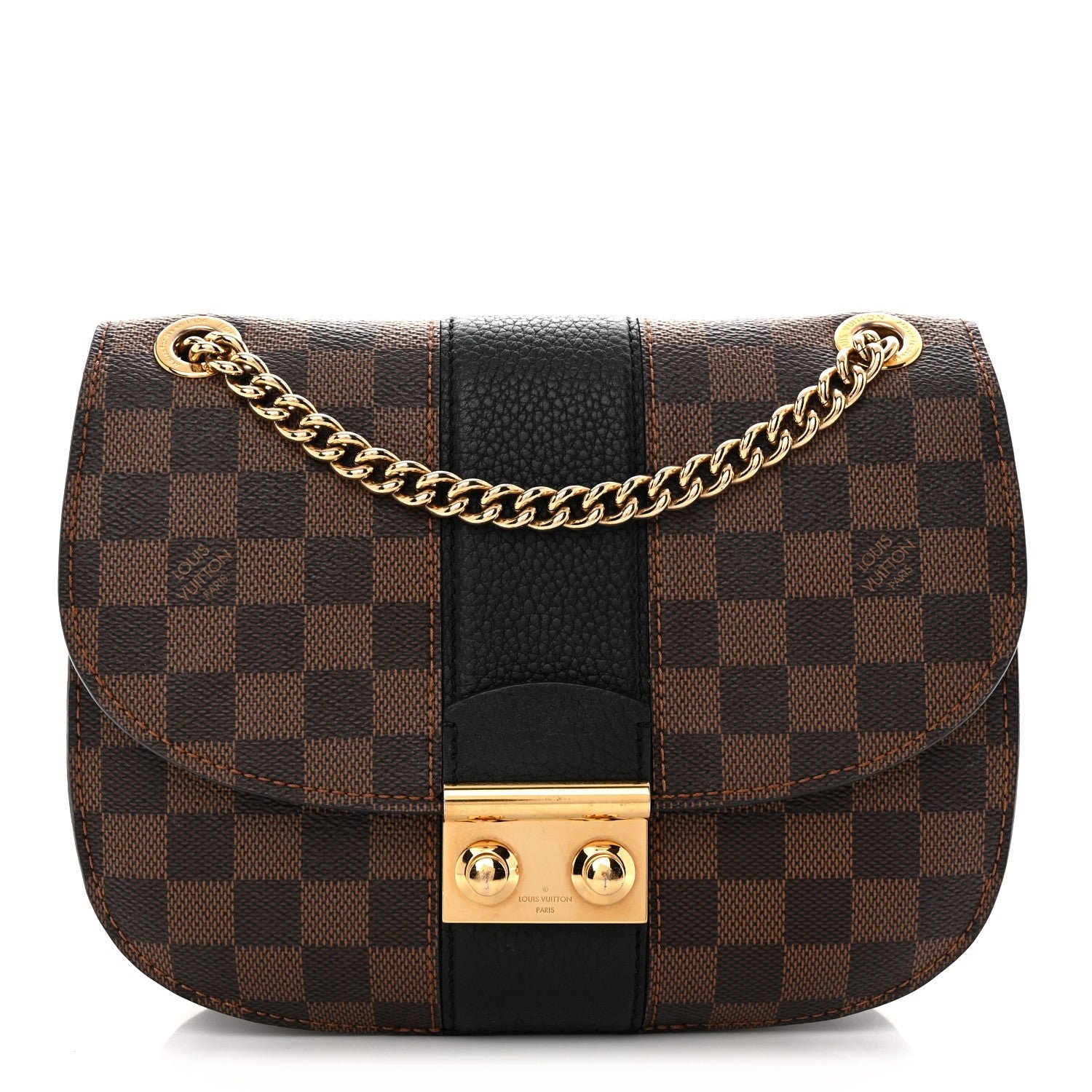 Louis Vuitton Damier Ebene Cuir Taurillon Wight Black