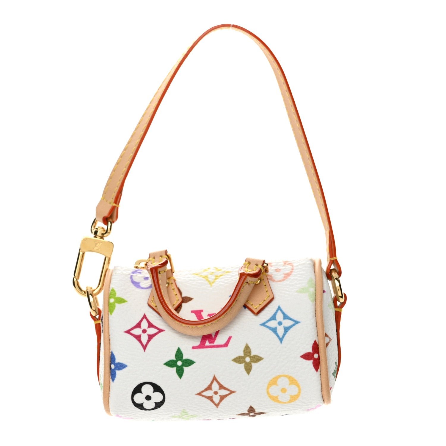 Louis Vuitton LV X TM Monogram Micro Speedy Bag Charm White