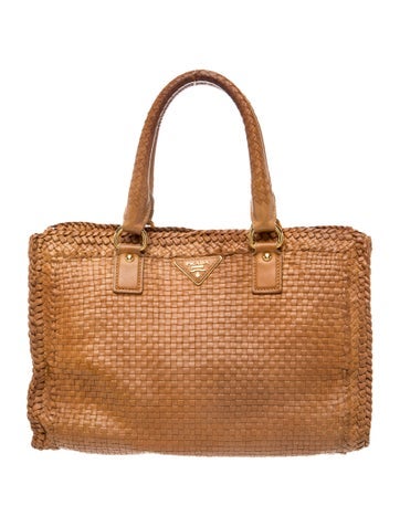 Madras Leather Top Handle Bag