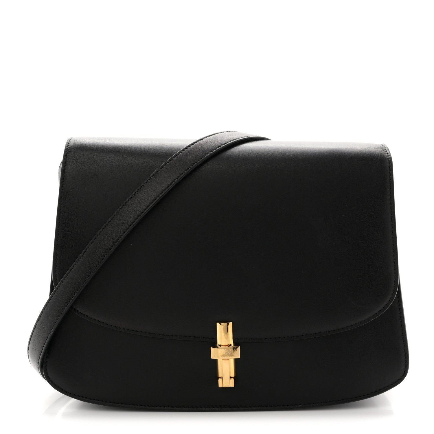 The Row Sleek Calfskin The Sofia 10 Crossbody Black