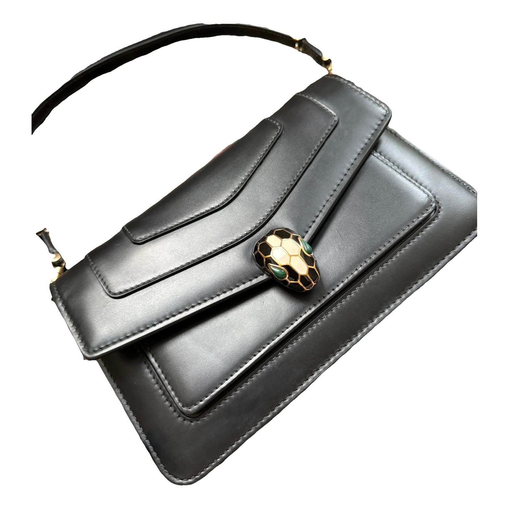 Serpenti leather handbag