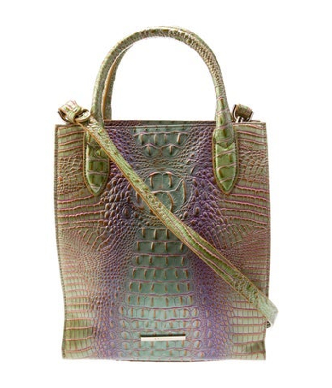 Brahmin Embossed Leather Top Handle Bag