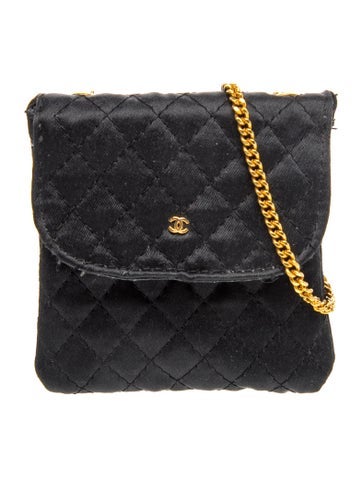 Micro Satin Quilted Flap Bag
