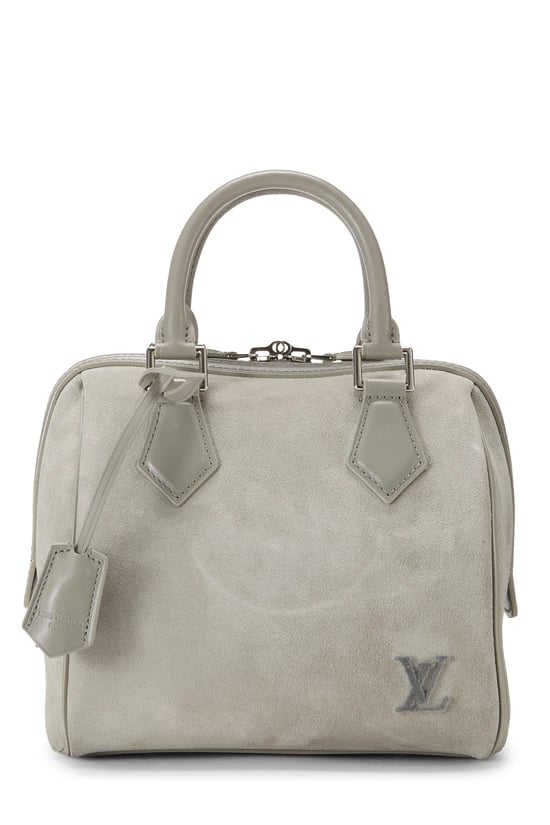 Louis Vuitton Grey Suede Illusion Speedy Cube PM