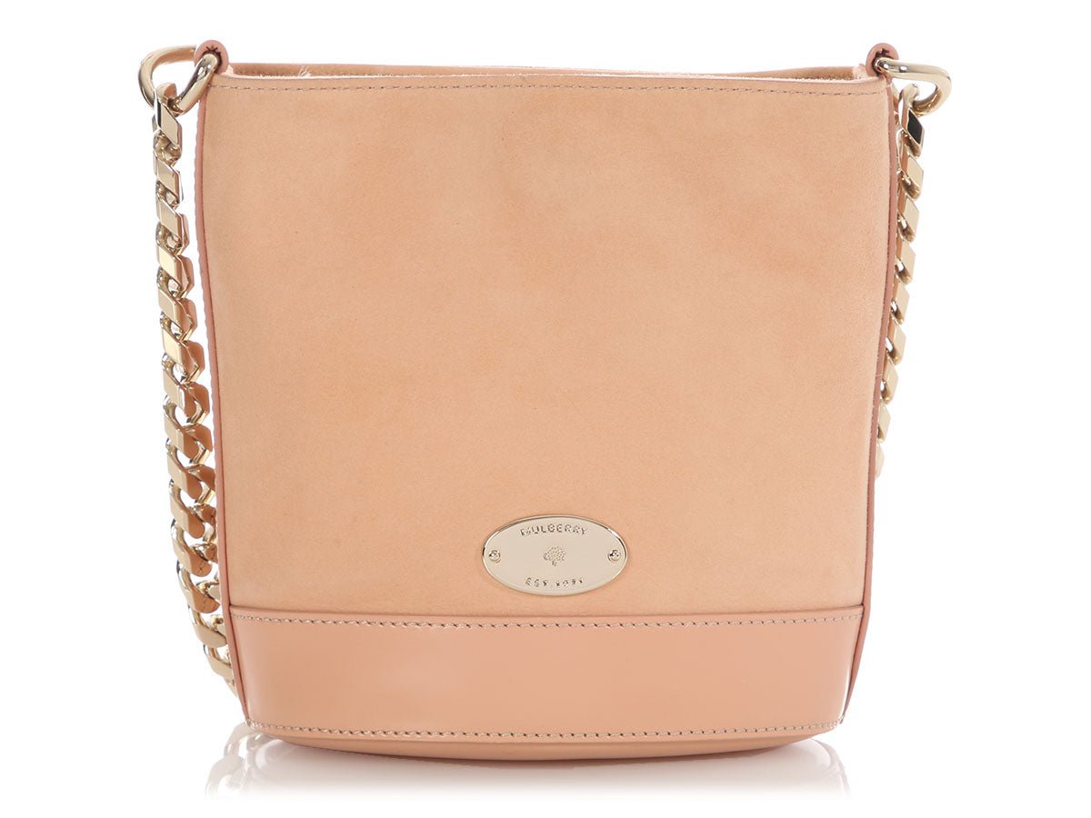 Mulberry Mulberry Small Rose Beige Suede Jamie Bucket Bag