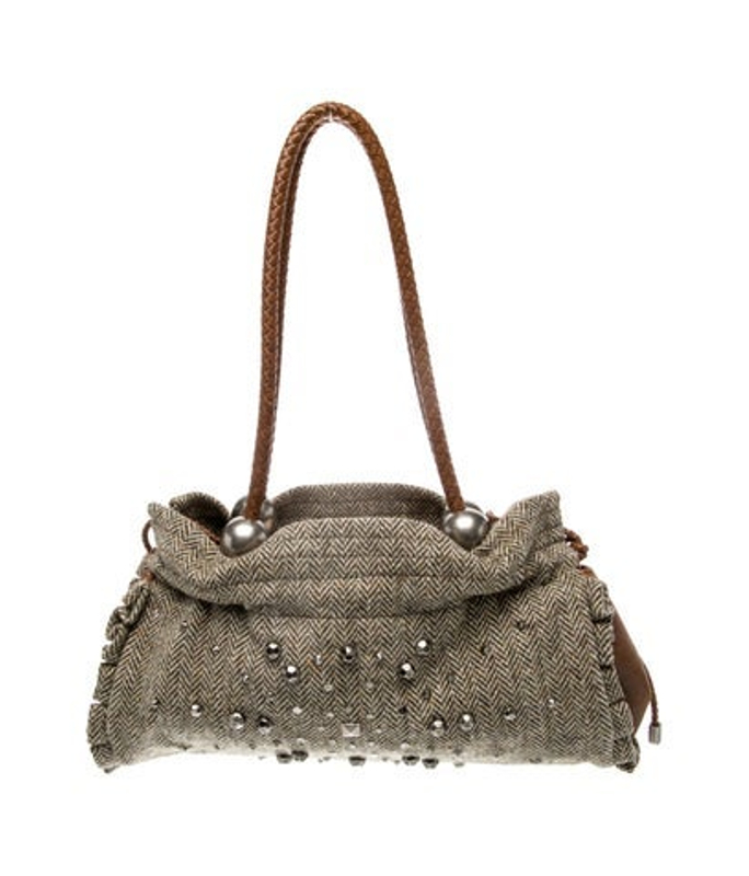 Stella McCartney Mccartney Tweed Shoulder Bag