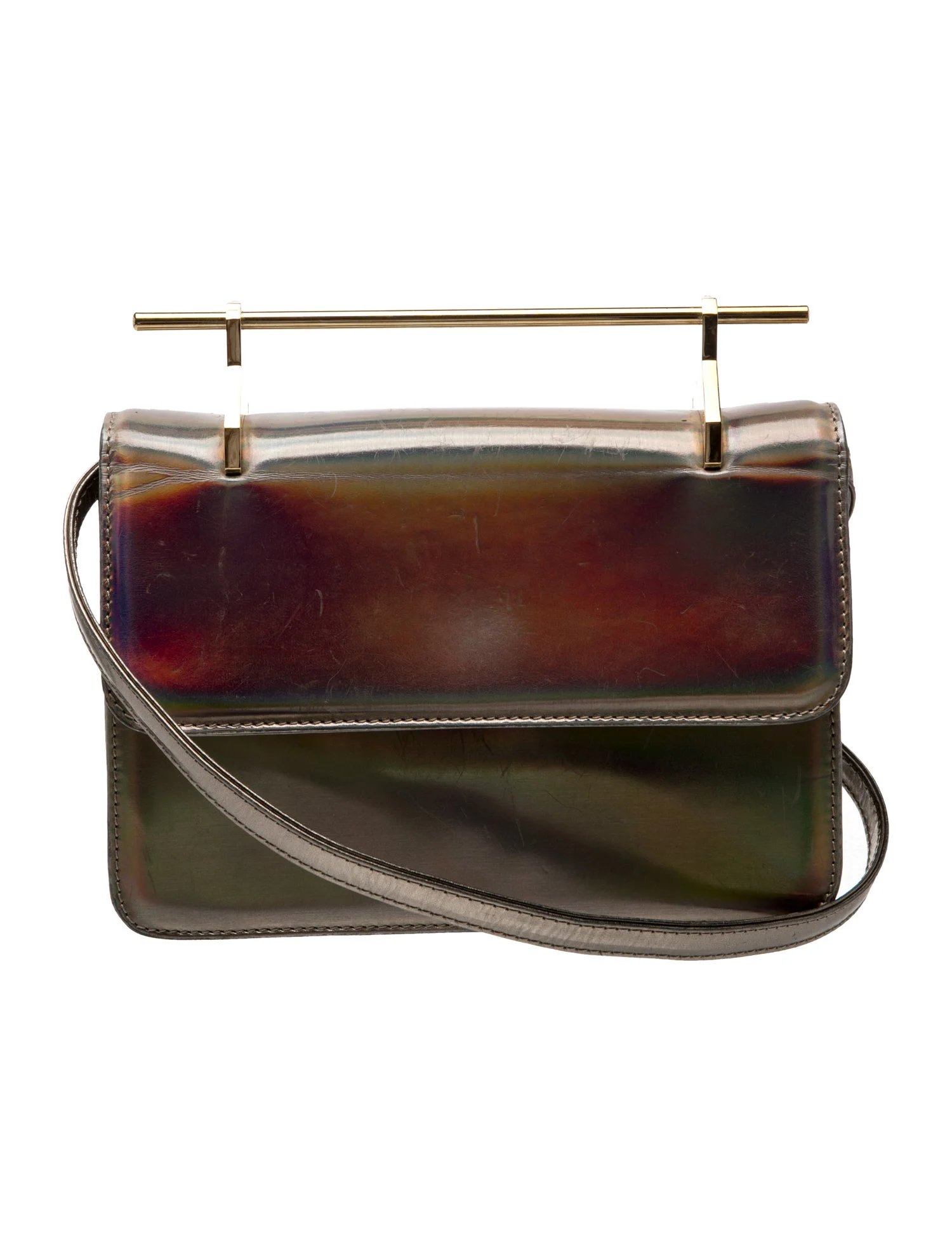 M2Malletier Leather Top Handle Bag
