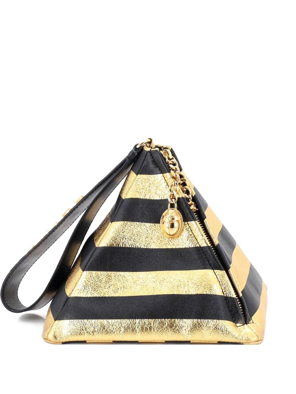 Kheops Pyramid Bag Striped Lambskin clutch bag