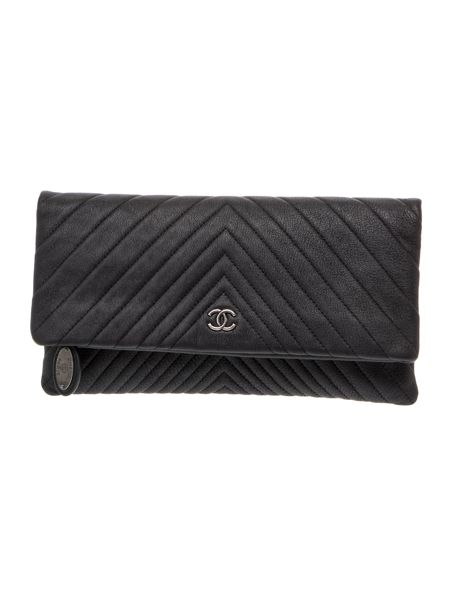 Beauty CC Chevron Foldover Clutch