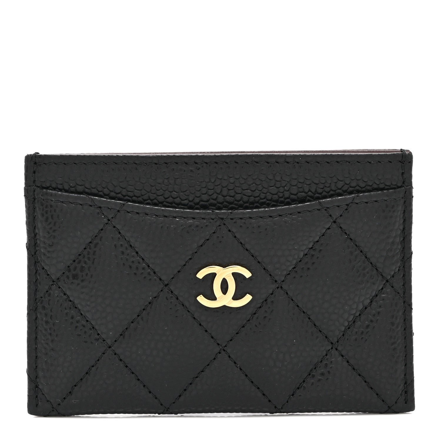 Chanel Caviar Quilted Card Holder Black