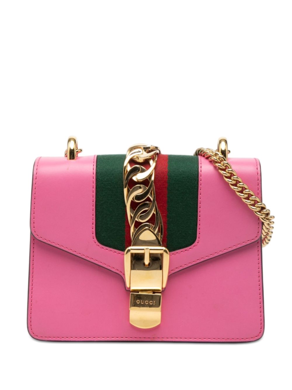 2016-2026 Mini Calfskin Web Sylvie Chain crossbody bag