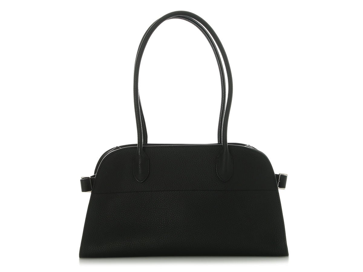 The Row The Row Black Grained Leather Shoulder Margaux 12