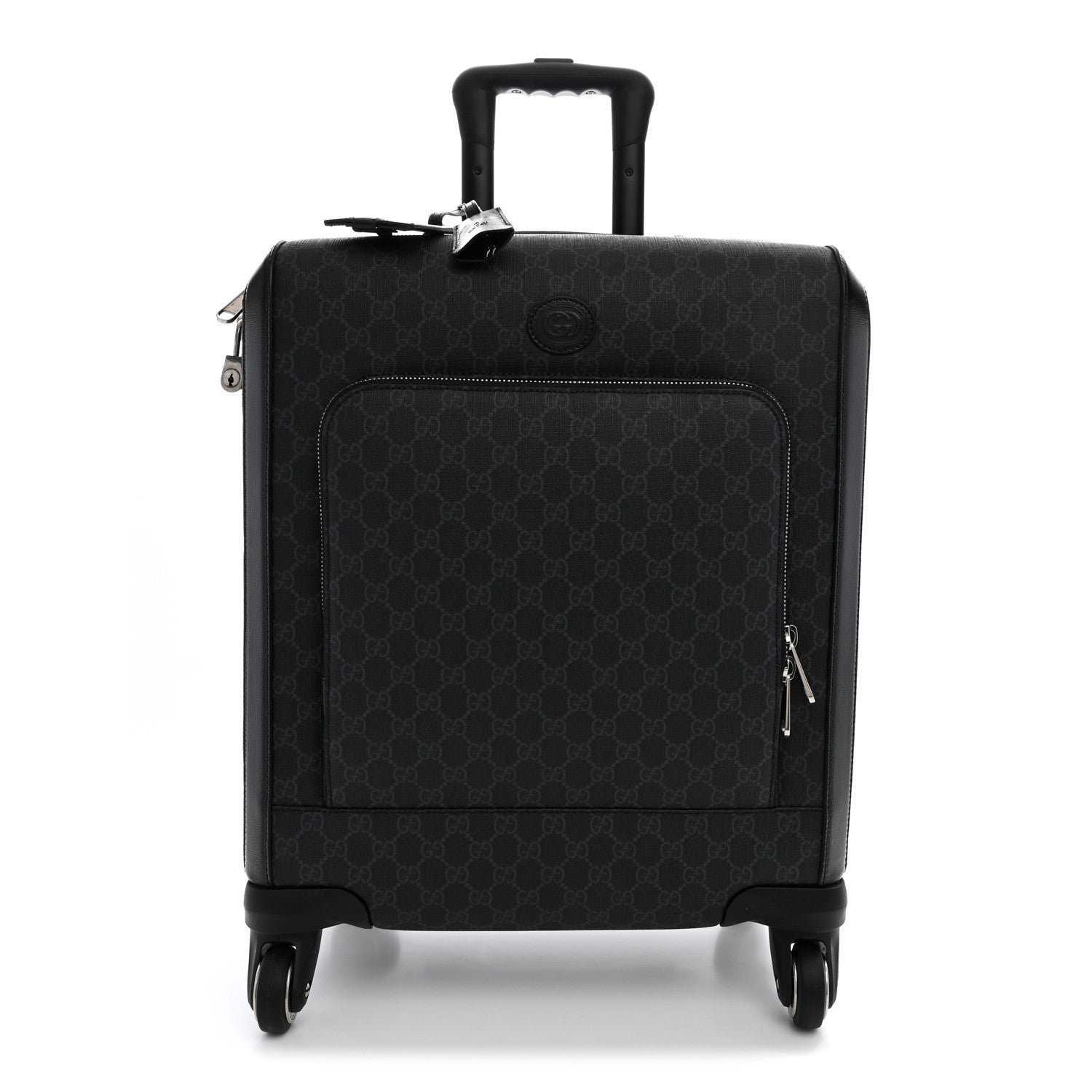 Gucci GG Supreme Monogram Azalea Calfskin Retro Interlocking G Small Savoy Cabin Trolley Beige Ebony Brown Sugar