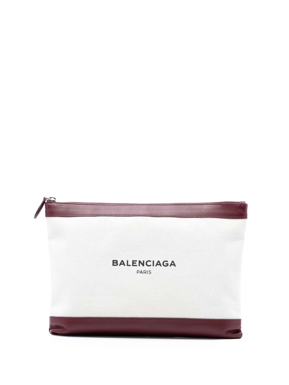 2018 M Canvas Navy Clip clutch bag