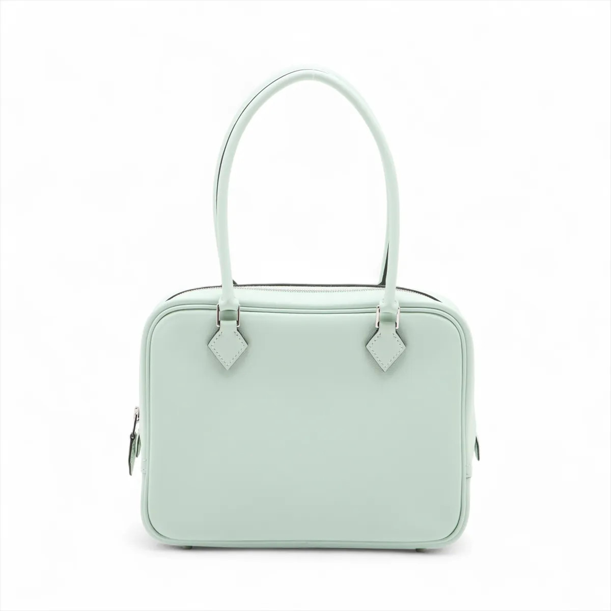 Hermès MINI PLUM 20 Veau Swift veal peppermint Silver Metal Fittings